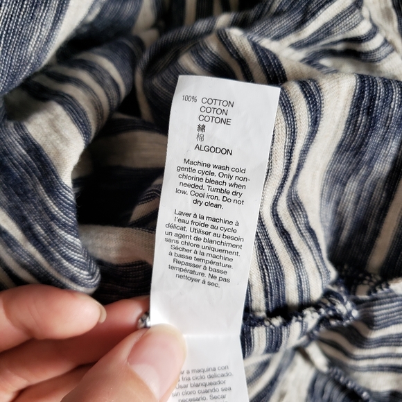 Gap Maxi Dress Blue/Grey Stripes L - Picture 6 of 6